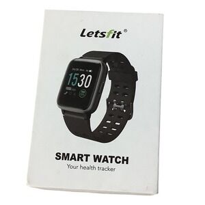 Letsfit ID205 Smart Watch Fitness Tracker Black Heart Rate Sleep Monitor